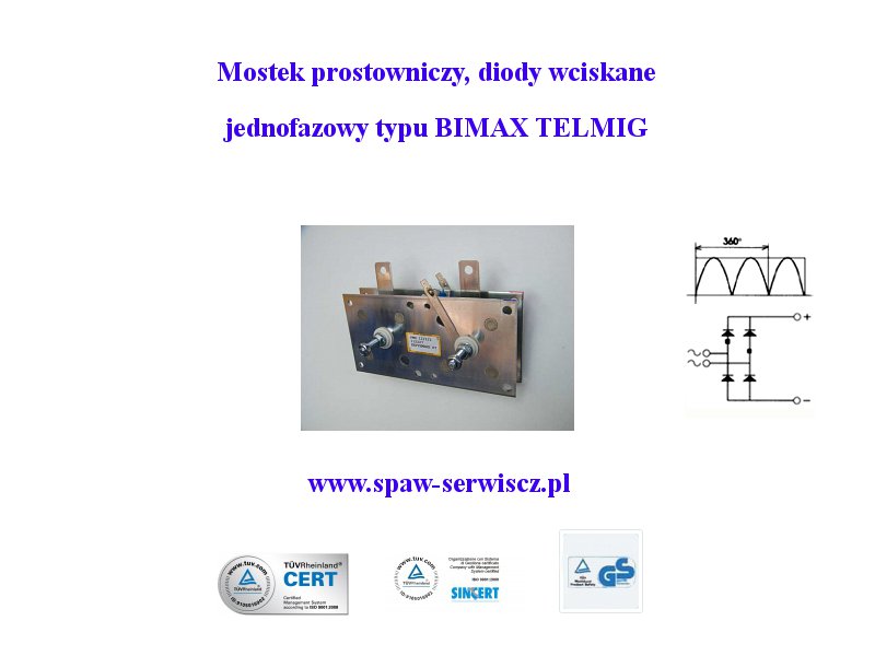 Mostek prostowniczy jednofazowy typu BIMAX TELMIG